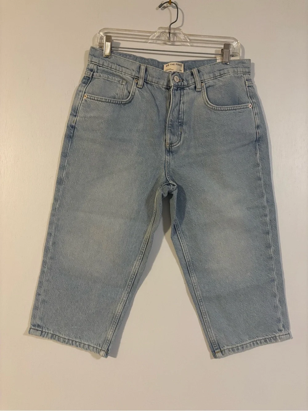 NWT Free People We The Free High Rise Denim Bermuda Shorts Size 29